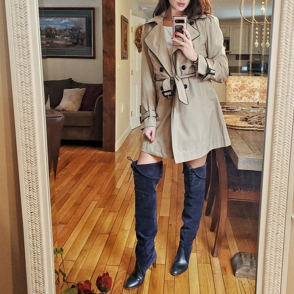 Chloé Blue Lagoon OTK Boots Suede & Leather WILL TRADE - Picture 5 of 16
